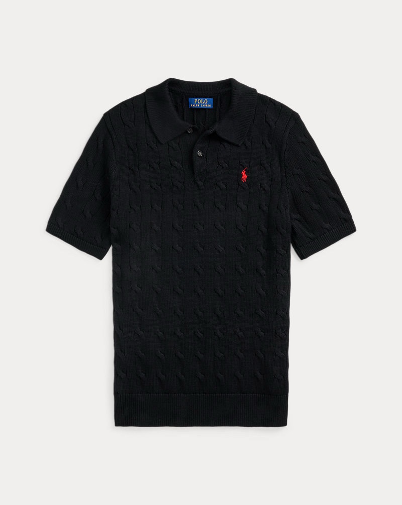 Ralph Lauren Cable -Knit Polo Shirt - Image 2