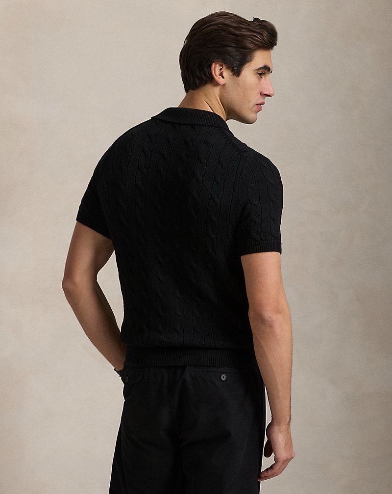 Ralph Lauren Cable -Knit Polo Shirt - Image 3